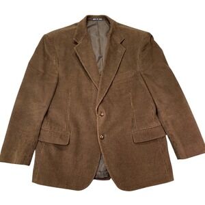 Men's Brown Corduroy Blazer 44R Two Button Heritage Country Jacket Classic